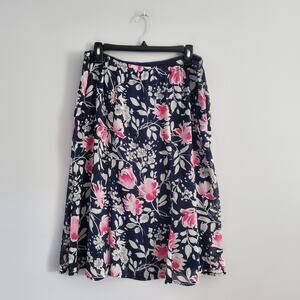 Notations Floral Midi Maxi Skirt L